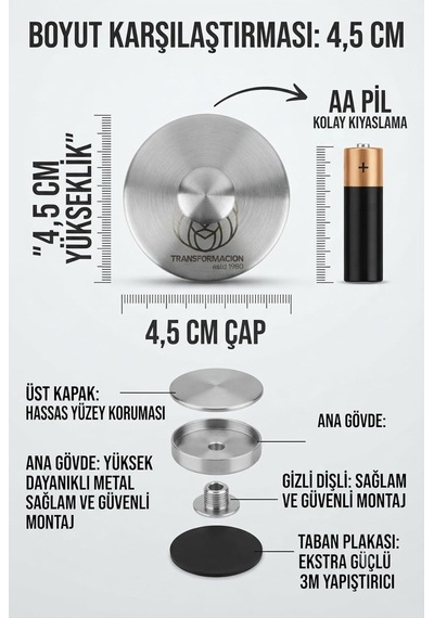 2 Li Set Çelik Yapışkanlı Banyo Havluluk Mutfak Askısı Gümüş Bornoz Duvar Askılığı 4,5 Cm Çap 304 Paslanmaz 723453 Diğer