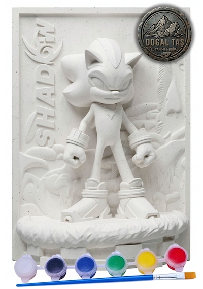 Sonic-shadow 15 Cm Taş Biblo Çocuk Boyama Etkinliği