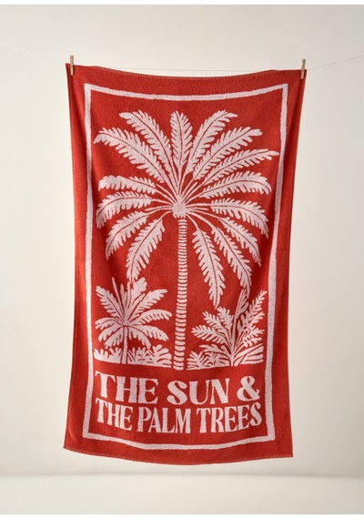 Bella Maison %100 Pamuk The Sun The Palm Plaj Havlusu Kiremit 90x150 Cm Kiremit