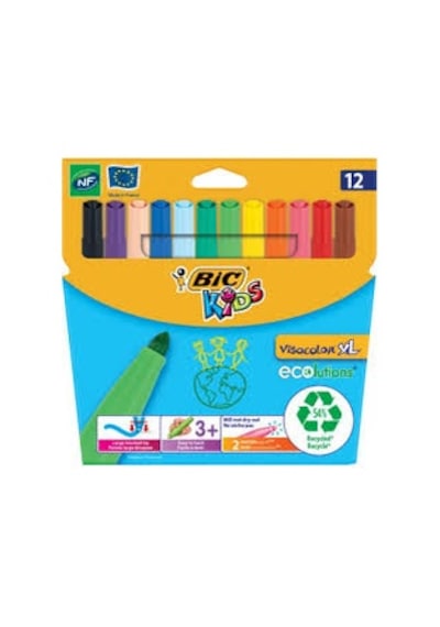 Bic Vısa Xl Jumbo Keçeli Kalem 12Li