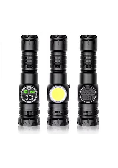 Watton Wt-704 9 Mod Şarjlı Kamp Lambası El Feneri Siyah