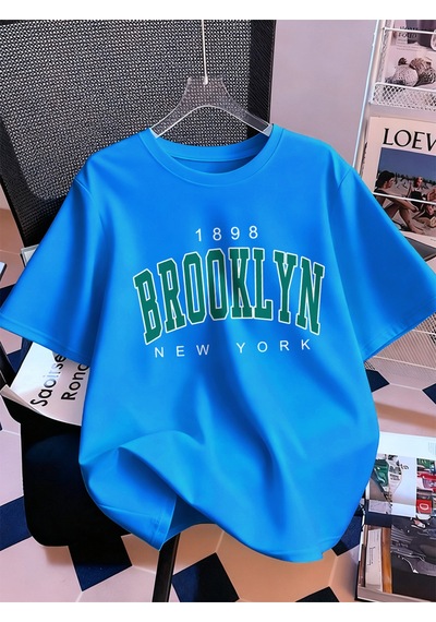 Noıssey Urban Pop Graphic Kadın Tişört Koleksiyonukod 5116 Bebe Mavi