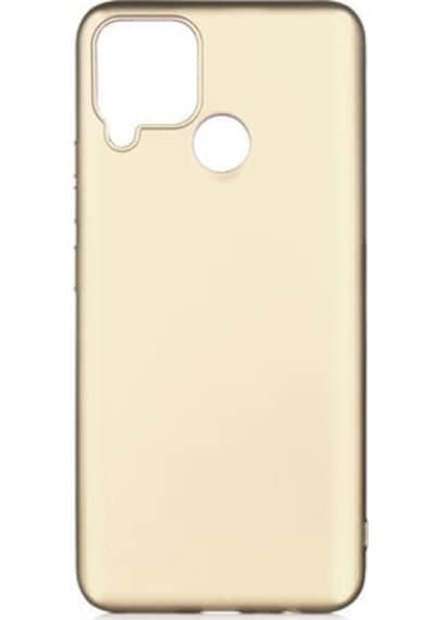 Realme C25 Kılıf Esneyebilen Şık Sofina Silikon Kapak Gold