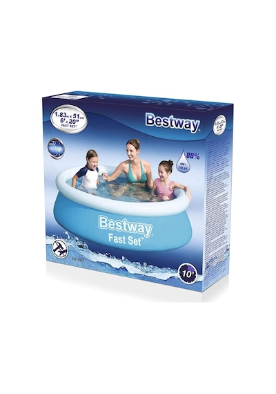 Bestway Hızlı Kurulumlu Havuz 183 Cm x 51 Cm 57392 Çok Renkli