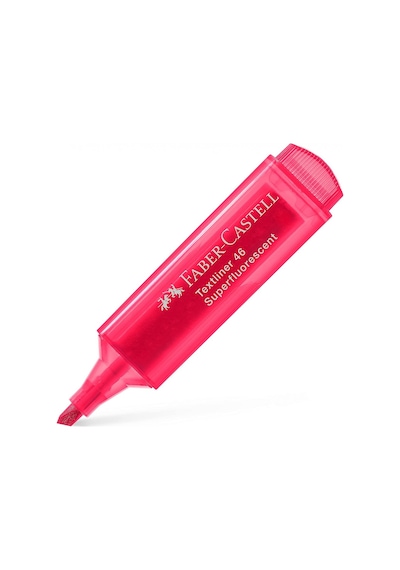 Faber Castell Fosforlu Kalem Şeffaf Gövde Kırmızı Diğer