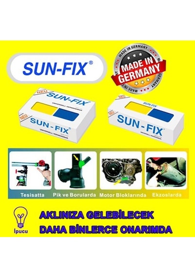 SunFix Universal Çift KarışıMLı Epoksi Macun Kaynak 40 G
