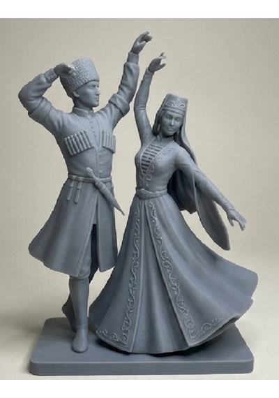 15 Cm Vitrin Ve Konsol İçin Hediyelik Kafkas Adige Çerkes 3 Boyutlu Figür Süs