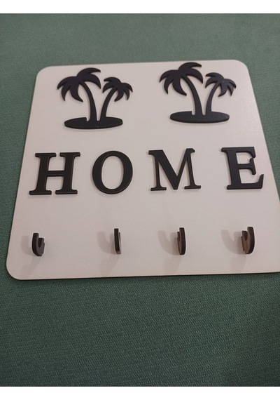 Palmiye Home Dekoratif Anahtar Askılığı Ahşap Mdf Dekorasyon