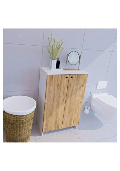 Banyo Düzenleyici Mutfak Rafı Banyo Dolabı Çok Amaçlı Dolap 5 Katlı Mutfak Düzenleyici Banyo Çam