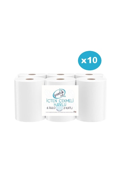Pratiksoft İçten Çekmeli Kağıt Havlu 10 x 6'lı