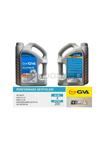 Motor Yağı 5w30 4 Lt Platınum Partiküllü - Dpf Tam Sentetik Apı Sn / Cf 4 Adet