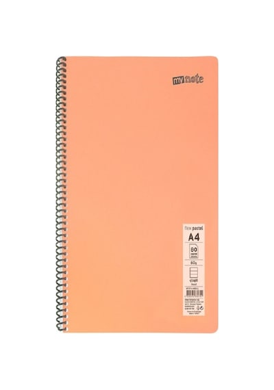 Defter Spiralli Telli Pp Kapak A4 Mynote 5 Adet Farklı Renkler 80 Sayfa Çizgili Defter 5 Farklı Çok Renkli