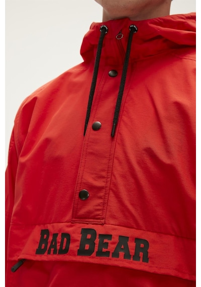 Bad Bear Hurricane Windbreaker Crimson Red Kırmızı Kanguru Cep Erkek Rüzgarlık-kırmızı Kırmızı