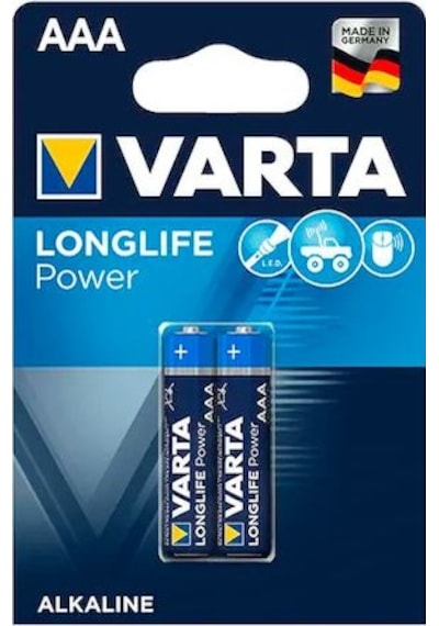Varta 4903 Longlife Power Alkalin AAA İnce Kalem Pil 2'li