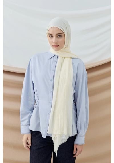 Deserto Fashion Bambu Şal Düz Renk-3541 Ekru