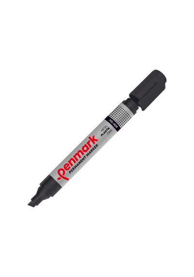 Penmark Permanent Marker Kesik Uç Siyah Hs-406 01 Çok Renkli