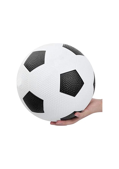 Janva Siyah Beyaz Maç Topu Futbol Topu Kauçuk + Pompa + Şişirme Iğnesi Beyaz
