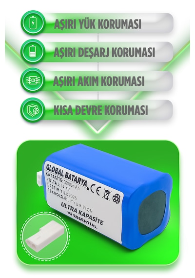 Xiaomi Mop Essential Batarya Mjstg1 3200mah Ultra Kapasite