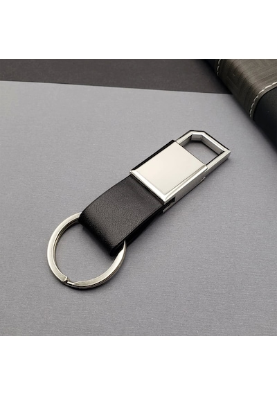Siyah Gümüş Metal Anahtarlık Çok Renkli