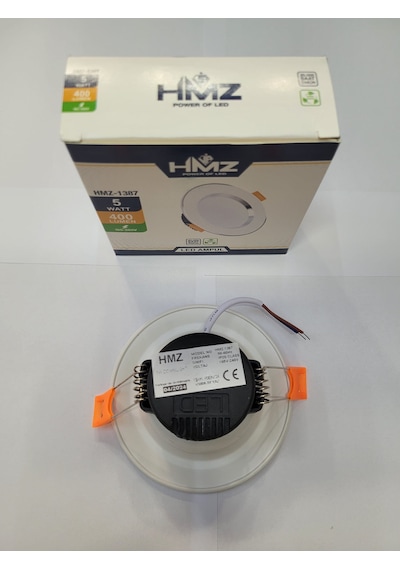 Hmz 5 Watt Beyaz Kasa Krom Detaylı Beyaz Işık Led Spot 10 Adet Beyaz - Krom