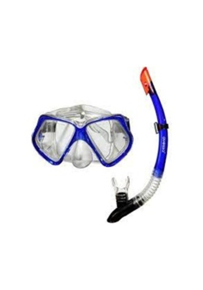 Avessa M4206p+sn26p Avessa Maske Şnorkel Set Mavi Açık Mavi