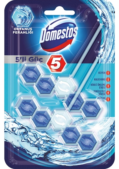 Domestos 5'li Güç Wc Blok Okyanus Ferahlığı 110 G