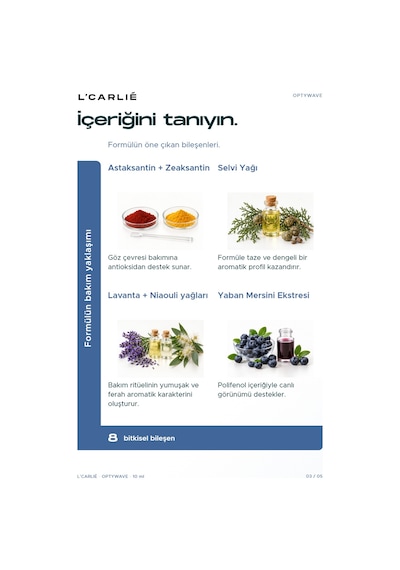 L'carlıe Optywave Göz Çevresi Bakım Roll-on Aydınlatıcı 10 Ml