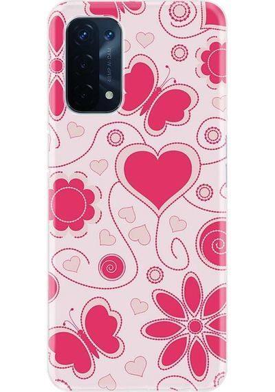 Oppo A74 Kilif Silikon Resimli Love Flowers-272 508321797