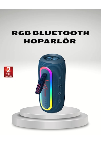 Tnabilir - 521 - Mini Bluetooth Hoparlör Güçlü Ses Ve Şık - Flzdgnkr - Kırmızı Tasarım