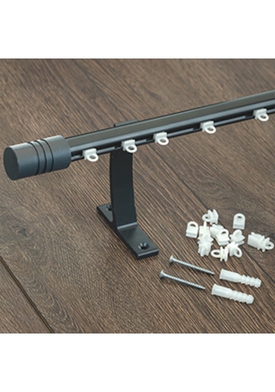 Antrasit Metal Rustik Kornişi 20 Mm Perde Borusu