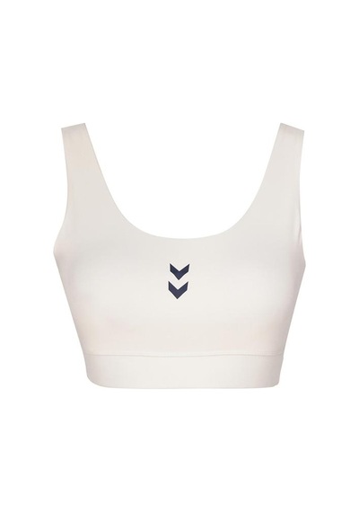 Hummel Bra Sajar Kadın Ekru Yuvarlak Yaka Atlet Ekru