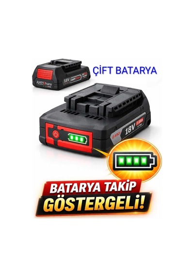 Gsb 183 Li 2 Ah Takip Göstergeli Çift Bataryalı Akülü Vidalama