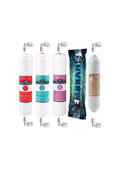E-water Ihlas Aura Cebilon Plus Uyumlu 5'li Filtre Seti 75 Gpd Membran