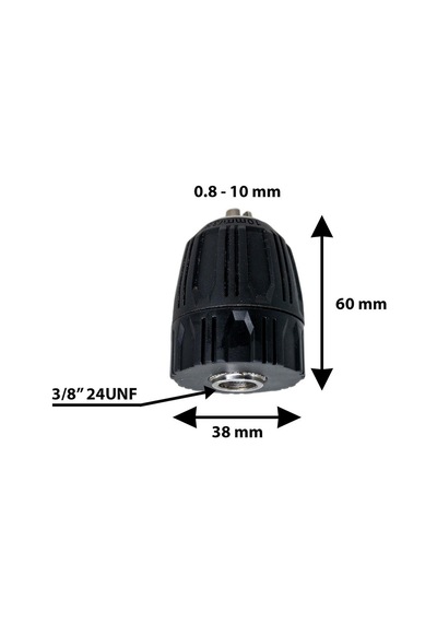 Master 530250 Anahtarsız Plastik Mandren 0.8-10mm 3/8" - 24 Unf