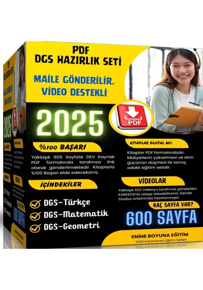 Dgs Hazırlık Seti Video Destekli Pdf Ders Notları