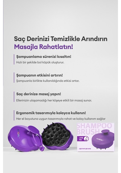 Saç Derisi Masaj Tarağı Kundal Shampoo Brush
