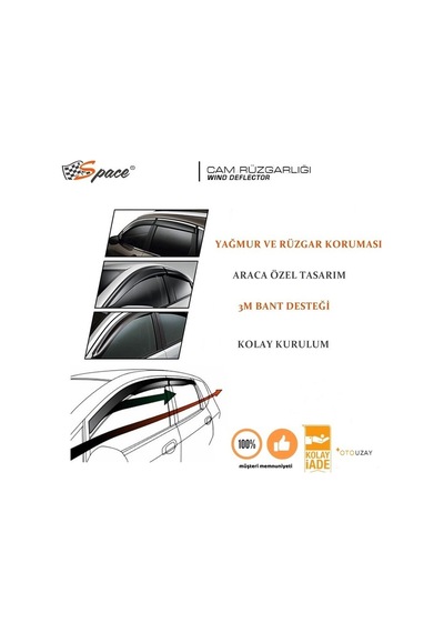 Cam Rüzgarlığı Honda-Civic 2001 4Lü Set - Caru10