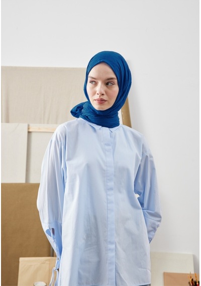 Bambu Kraş Şal Tesettür Giyim, Yüksek Kalite, Hafif, Rahat, Şık, Premium, Lux, Shawl, Scarf Koyu Mavi