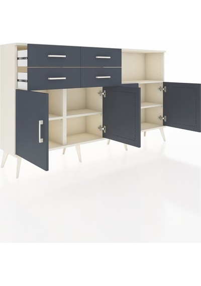 Arges Konsol 4 Raflı 4 Çekmeceli 4 Kapaklı 176x30x99 Aytaşı-antrasit Antrasıt - Aytası Arges Konsol 4 Raflı 4 Çekmeceli 4 Kapaklı 176x30x99 Aytaşı-antrasit Antrasıt - Aytası