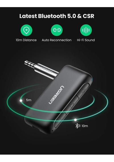 Ayrex Ugreen Bluetooth 5.0 Kablosuz Müzik Alıcı Audio Receiver