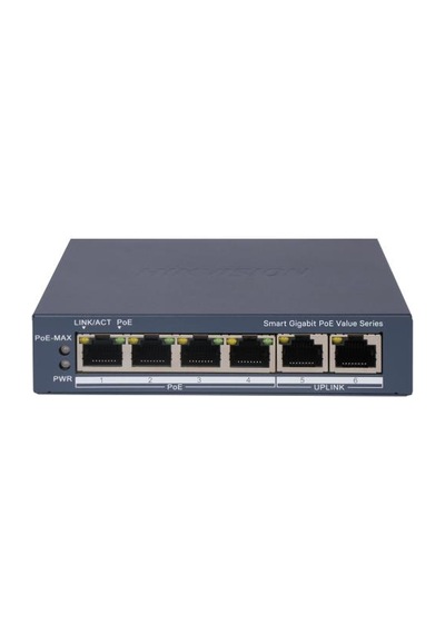 Hıkvısıon 4port Poe 30w Gigabit Yönetilemez Switch Ds-3e1506p-eı/m