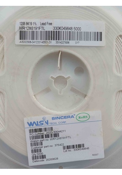 Wr12x6191ftl 6k19 1206 Smd Direnç 1000 Adet
