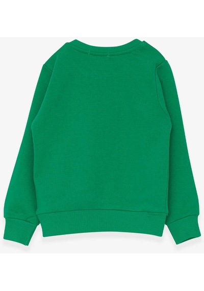 Breeze Erkek Çocuk Sweatshirt Yazı Baskılı 2-6 Yaş, Yeşil-yeşil Yeşil