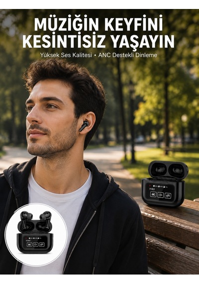Kulak Müzik Dinleme Cevaplama Siyah Bluetooth Kulaklık