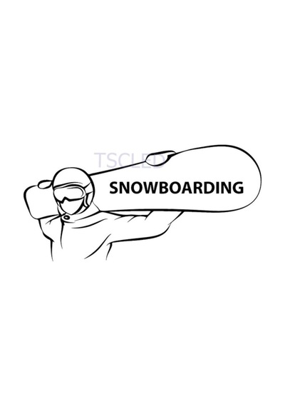 Snowboard Ekstrem Spor Araba Sticker