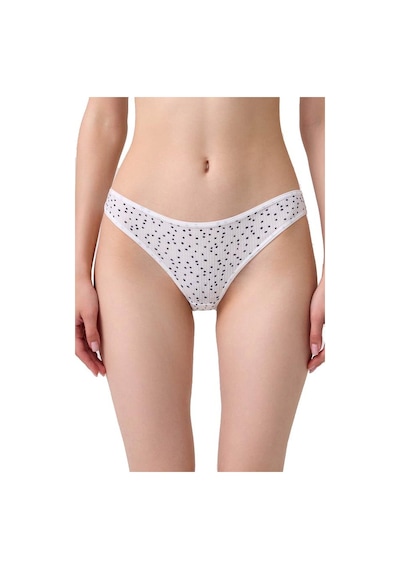 Cottonhill Pamuklu Desenli Kaşkorse Kadın Tanga Külot 5'li Paket Renkli-1 Çok Renkli