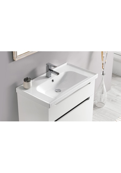 Turkuaz Seramik Cerastyle Frame Lavabo 60CM Damlalıklı Sifonsuz