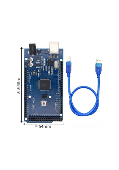 Arduino Mega 2560 R3 - Klon (USB Chip CH340) USB Kablo Dahil