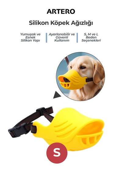 Artero Köpekler İçin Ördek Silikon Ağızlık Small