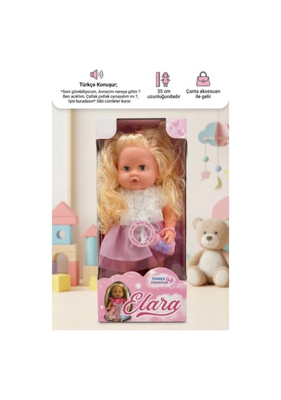 Elara Türkçe Konuşan 35cm Kafası Kolları Ve Bacakları Et Bebek Gövdesi Sert Plastik Oyuncak Bebek 62762399